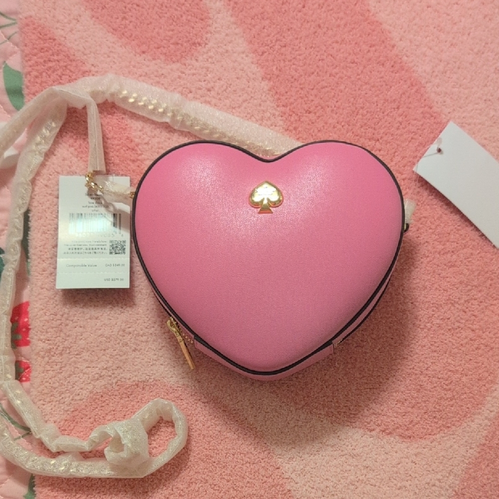 NWT Kate Spade Love Shack 3D Mini Heart Crossbody